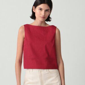 Theory Red St. Bateau Top | Size 8, NWT